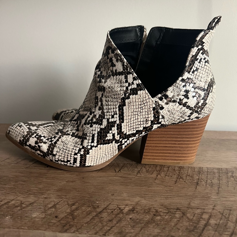 Snakeskin Ankle Boots